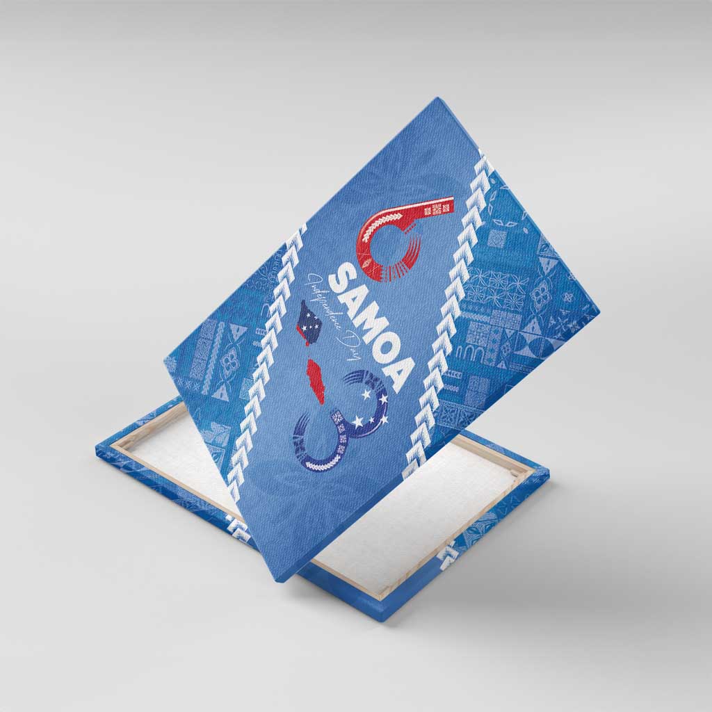 Samoa Independence Day Canvas Wall Art Anniversary 63th-Siapo Art