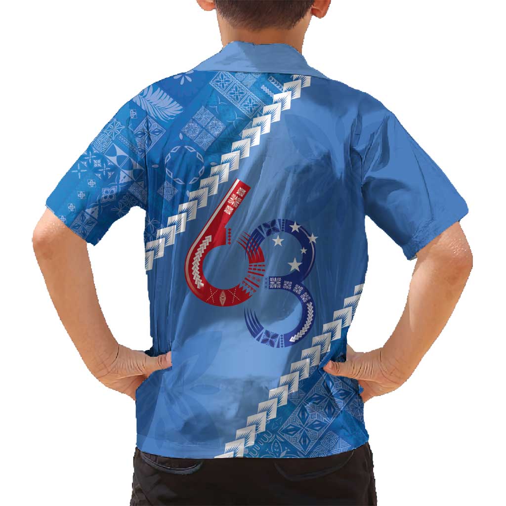 Samoa Independence Day Family Matching Long Sleeve Bodycon Dress and Hawaiian Shirt Anniversary 63th-Siapo Art