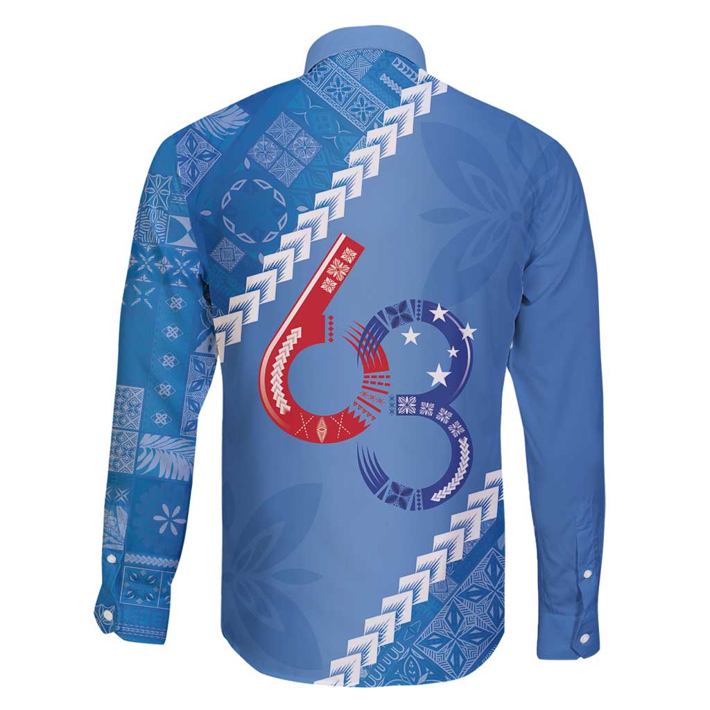 Samoa Independence Day Family Matching Off Shoulder Maxi Dress and Hawaiian Shirt Anniversary 63th-Siapo Art