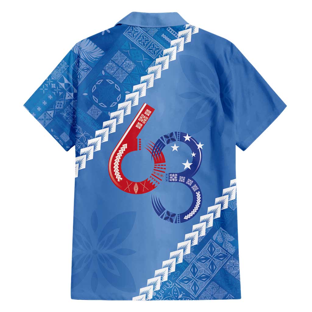 Samoa Independence Day Family Matching Short Sleeve Bodycon Dress and Hawaiian Shirt Anniversary 63th-Siapo Art