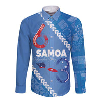 Samoa Independence Day Long Sleeve Button Shirt Anniversary 63th-Siapo Art