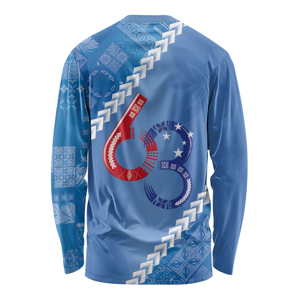 Samoa Independence Day Long Sleeve Shirt Anniversary 63th-Siapo Art