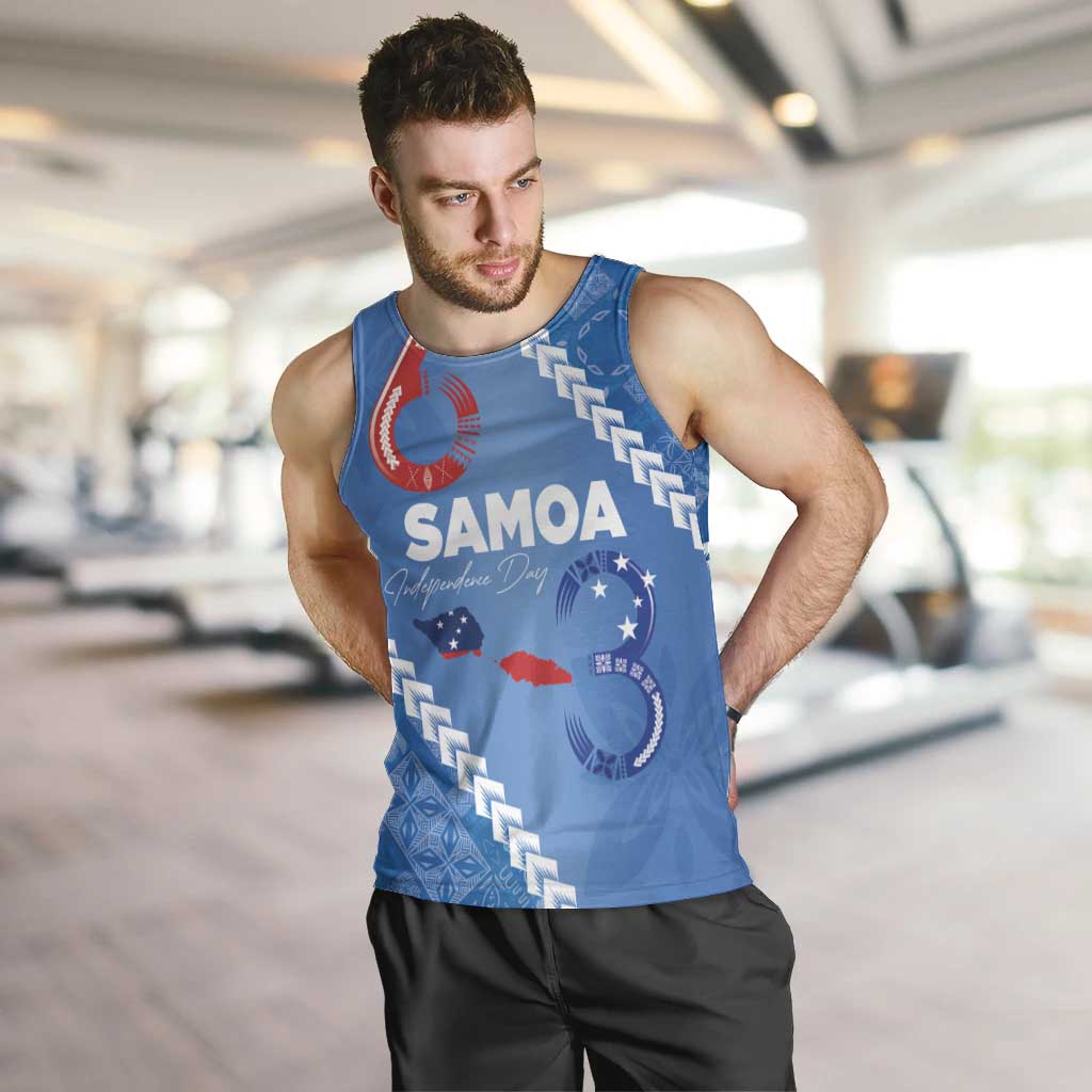 Samoa Independence Day Men Tank Top Anniversary 63th-Siapo Art