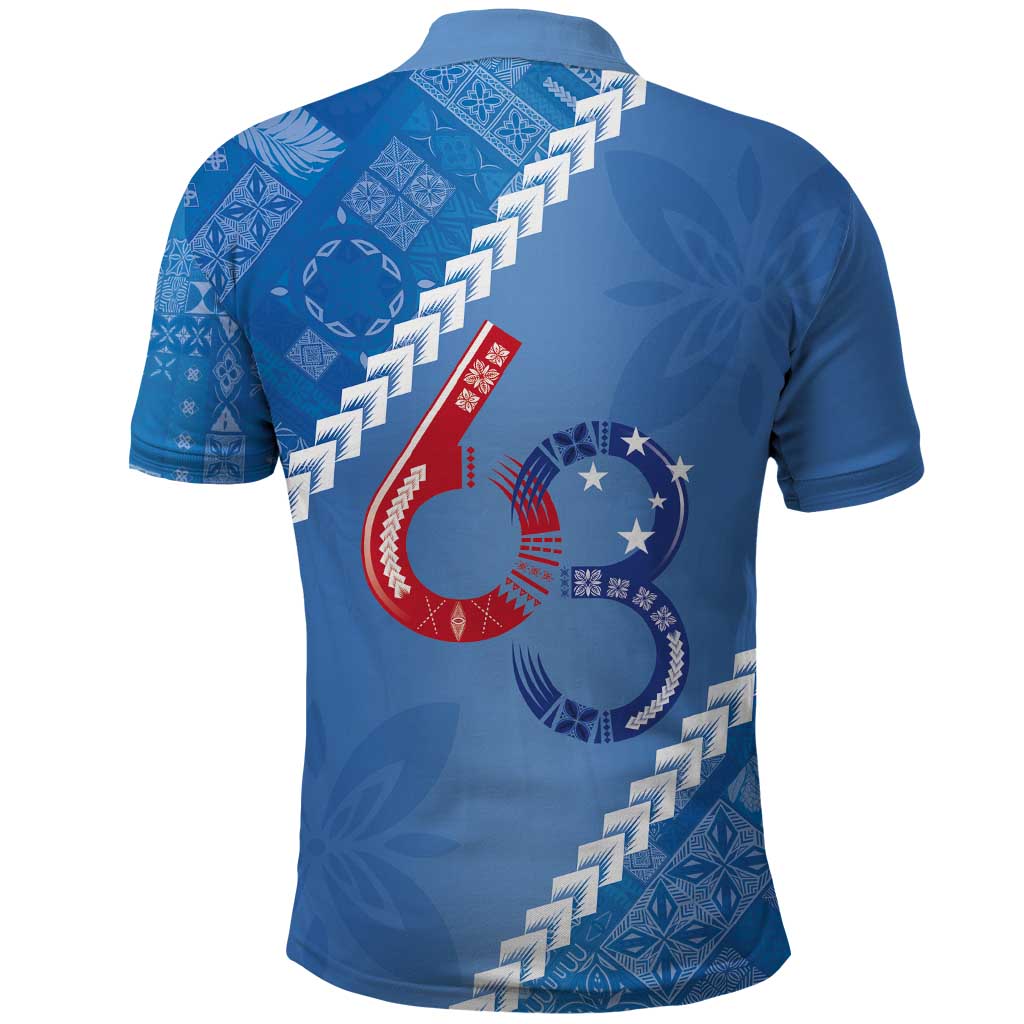 Samoa Independence Day Polo Shirt Anniversary 63th-Siapo Art
