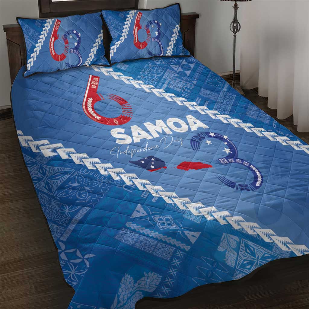 Samoa Independence Day Quilt Bed Set Anniversary 63th-Siapo Art