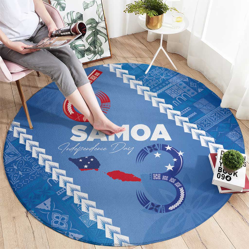 Samoa Independence Day Round Carpet Anniversary 63th-Siapo Art