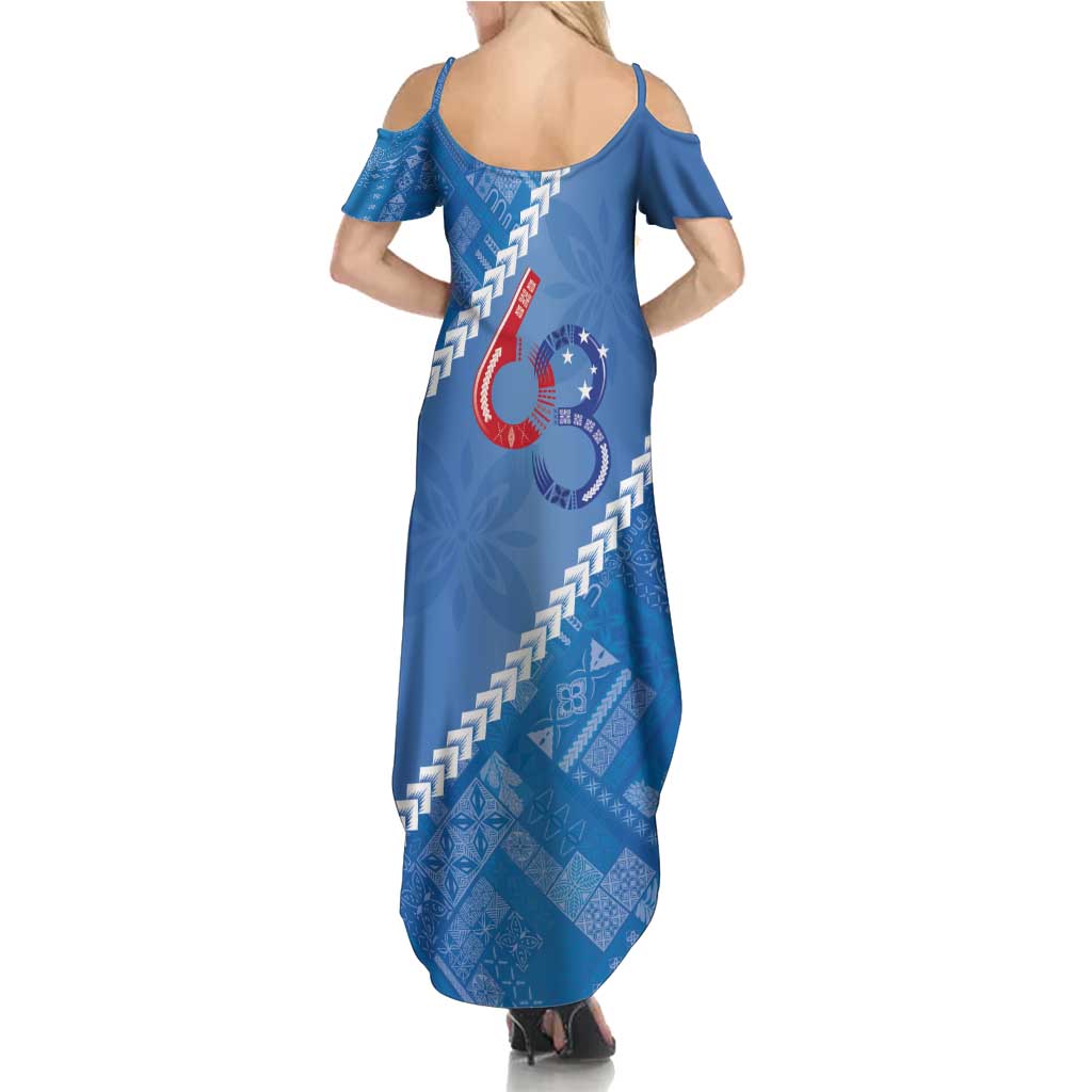 Samoa Independence Day Summer Maxi Dress Anniversary 63th-Siapo Art