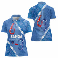Samoa Independence Day Women Polo Shirt Anniversary 63th-Siapo Art