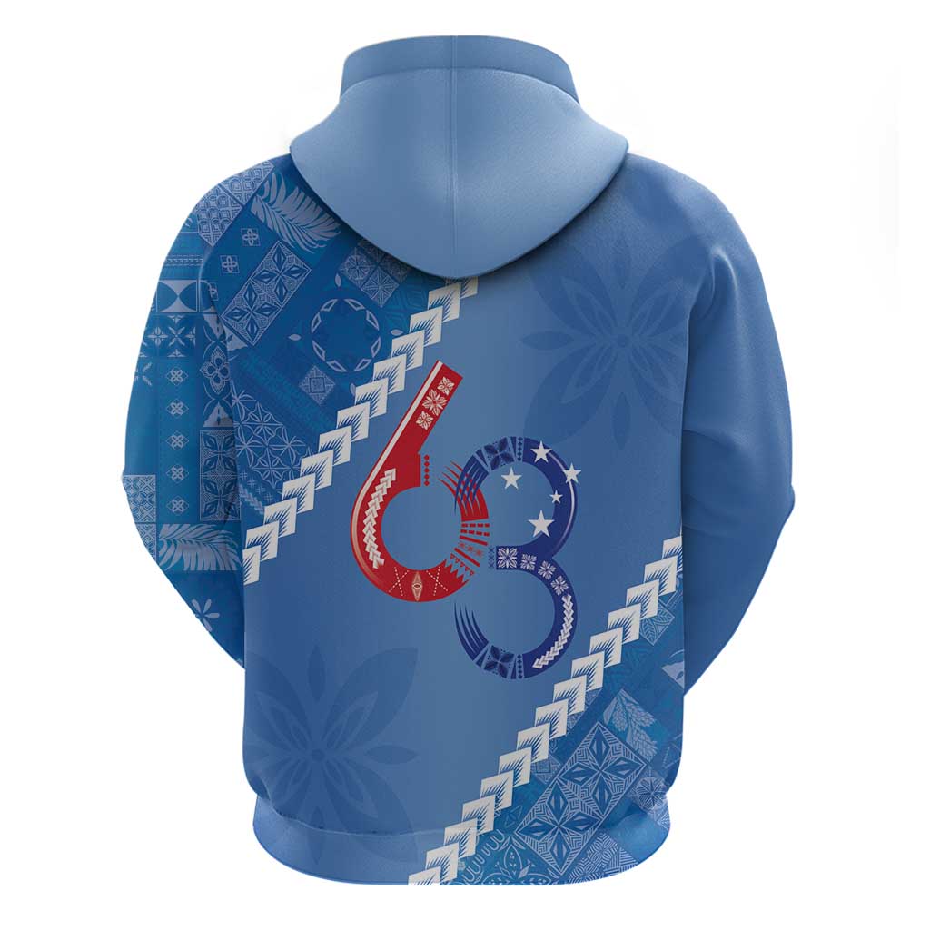 Samoa Independence Day Zip Hoodie Anniversary 63th-Siapo Art