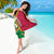 Vanuatu Nakamal and Plumeria Flowers Sarong Polynesian Pattern