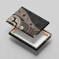 Fiji Traditional Masi Canvas Wall Art Tapa Art Palm Leaves Pattern