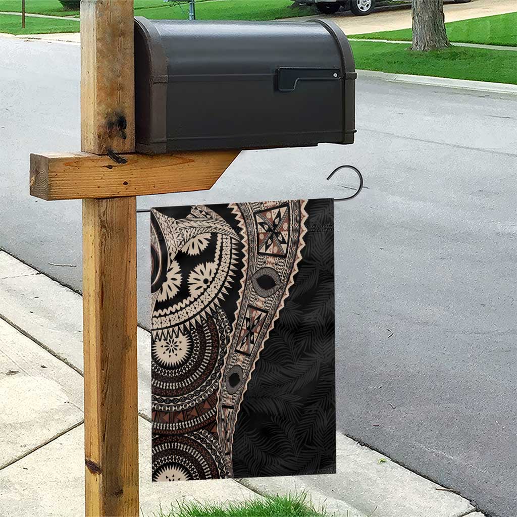 Fiji Traditional Masi Garden Flag Tapa Art Palm Leaves Pattern