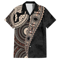 Fiji Traditional Masi Hawaiian Shirt Tapa Art Palm Leaves Pattern