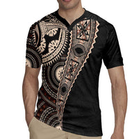 Fiji Traditional Masi Rugby Jersey Tapa Art Palm Leaves Pattern