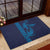 Aloha Hawaii Whale Kakau and Polynesian Tattoo Rubber Doormat Dark Navy Color