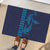 Aloha Hawaii Whale Kakau and Polynesian Tattoo Rubber Doormat Dark Navy Color
