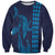 Aloha Hawaii Whale Kakau and Polynesian Tattoo Sweatshirt Dark Navy Color