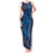 Aloha Hawaii Whale Kakau and Polynesian Tattoo Tank Maxi Dress Dark Navy Color