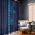 Aloha Hawaii Whale Kakau and Polynesian Tattoo Window Curtain Dark Navy Color