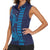 Aloha Hawaii Whale Kakau and Polynesian Tattoo Women Sleeveless Polo Shirt Dark Navy Color