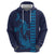 Aloha Hawaii Whale Kakau and Polynesian Tattoo Zip Hoodie Dark Navy Color