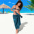 Aloha Hawaii Whale Kakau and Polynesian Tattoo Sarong Light Blue Color