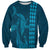 Aloha Hawaii Whale Kakau and Polynesian Tattoo Sweatshirt Light Blue Color