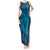 Aloha Hawaii Whale Kakau and Polynesian Tattoo Tank Maxi Dress Light Blue Color