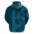 Aloha Hawaii Whale Kakau and Polynesian Tattoo Zip Hoodie Light Blue Color