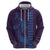 Aloha Hawaii Whale Kakau and Polynesian Tattoo Zip Hoodie Purple Color