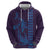 Aloha Hawaii Whale Kakau and Polynesian Tattoo Zip Hoodie Purple Color