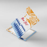 Personalised Hawaiki Nui Va'a French Polynesian Pattern Canvas Wall Art White Color