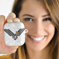 Rugby Fiji AirPods Case Fijian Masi Tribal Sporty Style White Color - Polynesian Pride