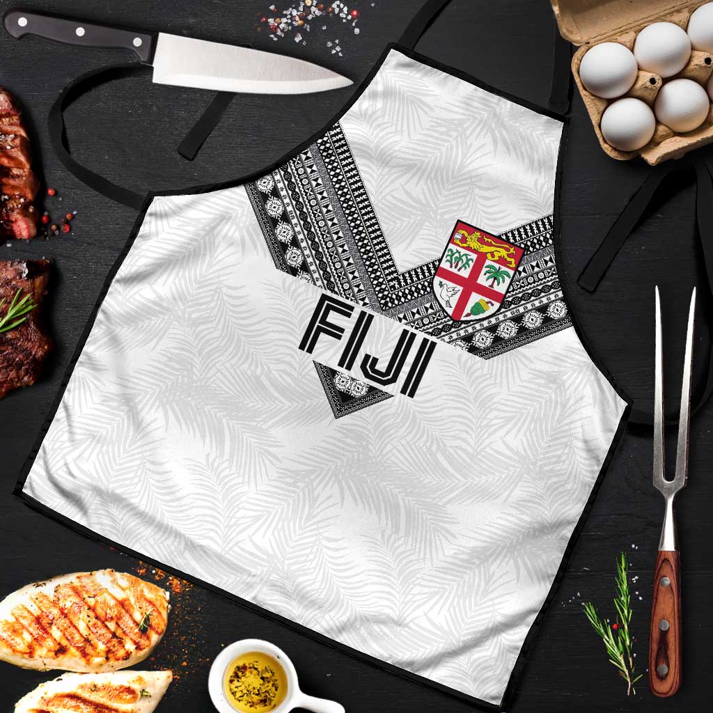 Rugby Fiji Apron Fijian Masi Tribal Sporty Style White Color - Polynesian Pride
