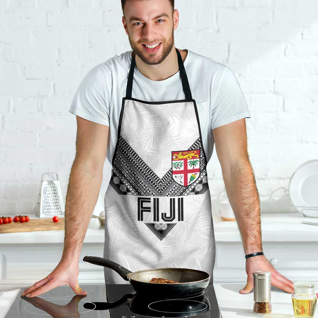 Rugby Fiji Apron Fijian Masi Tribal Sporty Style White Color - Polynesian Pride
