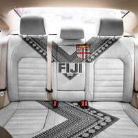 Rugby Fiji Back Car Seat Cover Fijian Masi Tribal Sporty Style White Color - Polynesian Pride