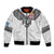 Custom Rugby Fiji Bomber Jacket Fijian Masi Tribal Sporty Style White Color - Polynesian Pride