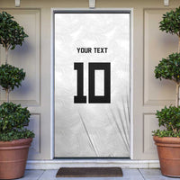 Custom Rugby Fiji Door Cover Fijian Masi Tribal Sporty Style White Color - Polynesian Pride