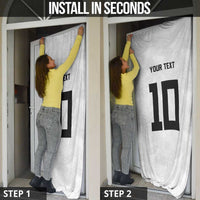 Custom Rugby Fiji Door Cover Fijian Masi Tribal Sporty Style White Color - Polynesian Pride