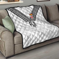 Rugby Fiji Quilt Fijian Masi Tribal Sporty Style White Color - Polynesian Pride