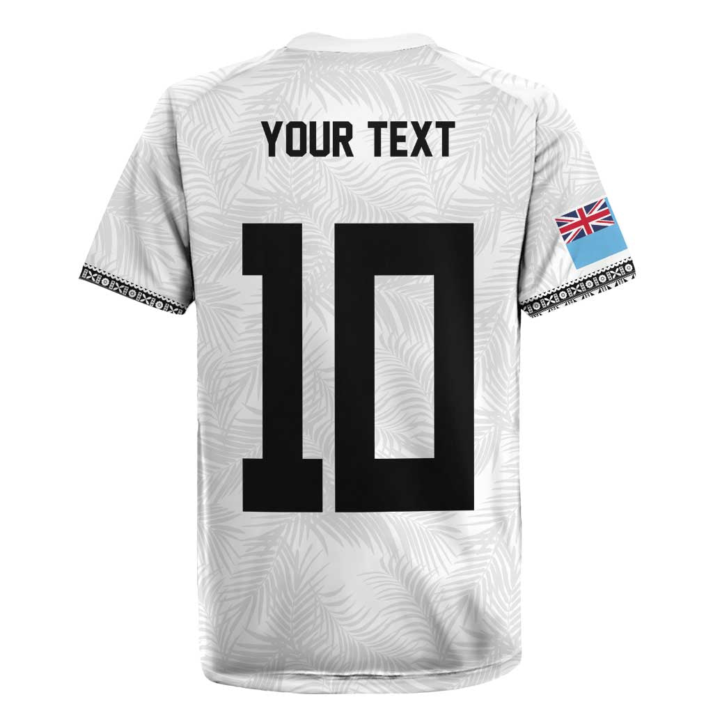 Custom Rugby Fiji Rugby Jersey Fijian Masi Tribal Sporty Style White Color - Polynesian Pride