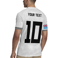 Custom Rugby Fiji Rugby Jersey Fijian Masi Tribal Sporty Style White Color - Polynesian Pride