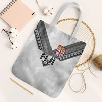 Rugby Fiji Tote Bag Fijian Masi Tribal Sporty Style White Color - Polynesian Pride