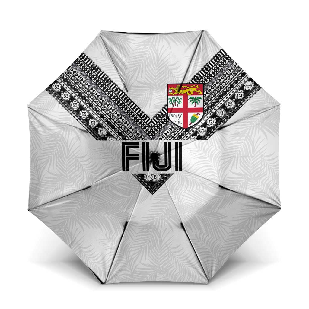 Rugby Fiji Umbrella Fijian Masi Tribal Sporty Style White Color - Polynesian Pride