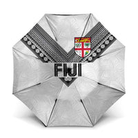 Rugby Fiji Umbrella Fijian Masi Tribal Sporty Style White Color - Polynesian Pride