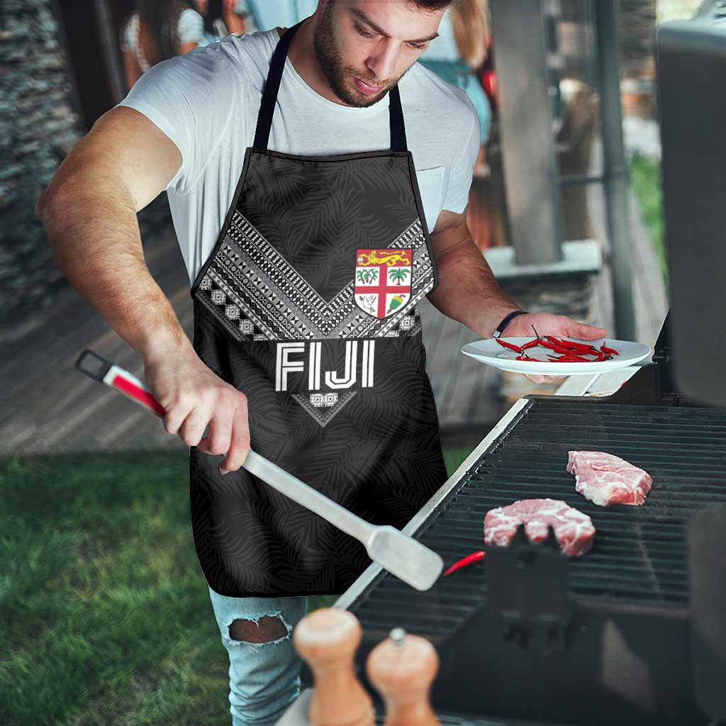 Rugby Fiji Apron Fijian Masi Tribal Sporty Style Black Color - Polynesian Pride