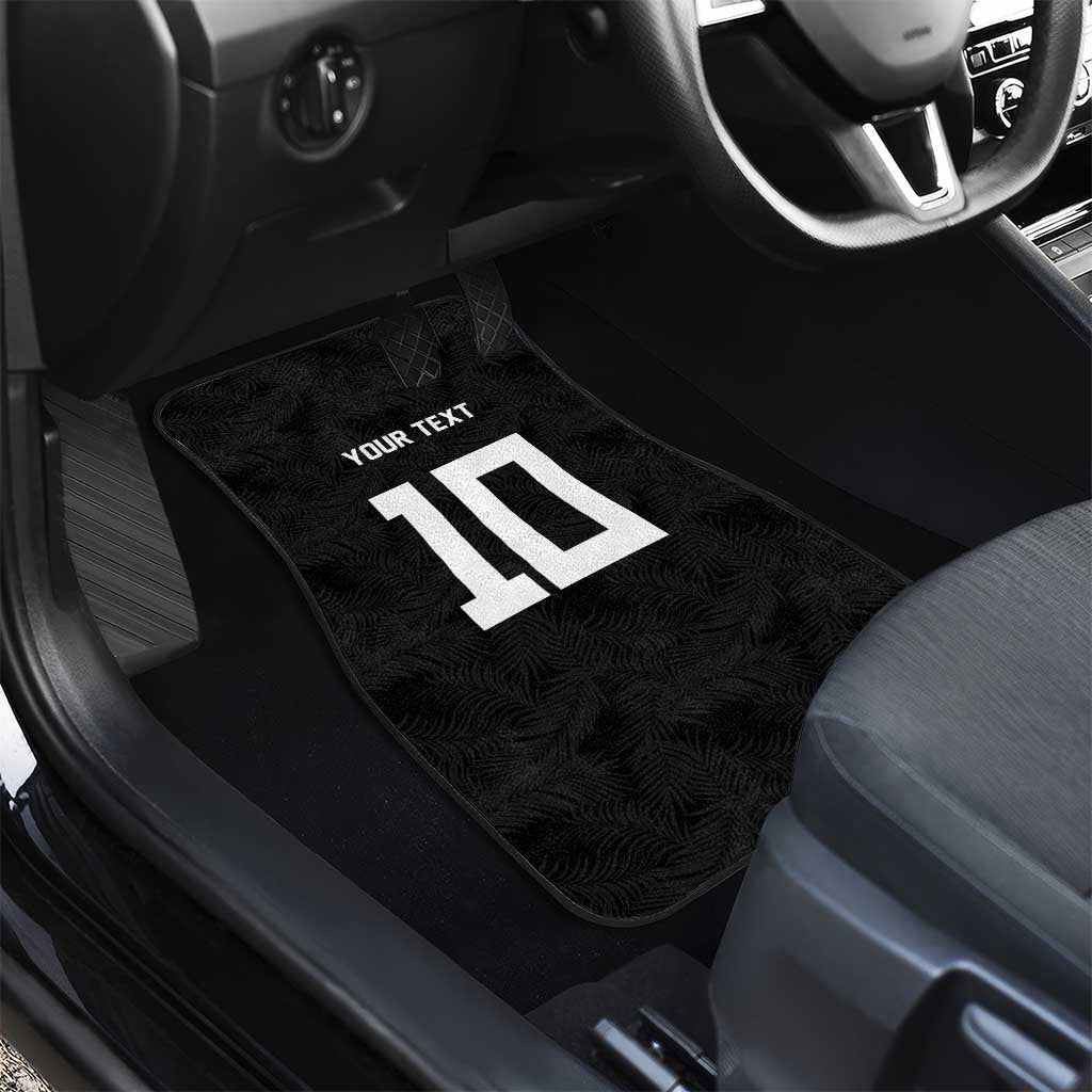 Rugby Fiji Car Mats Fijian Masi Tribal Sporty Style Black Color - Polynesian Pride