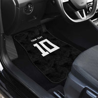 Rugby Fiji Car Mats Fijian Masi Tribal Sporty Style Black Color - Polynesian Pride