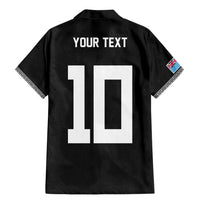 Custom Rugby Fiji Family Matching Mermaid Dress and Hawaiian Shirt Fijian Masi Tribal Sporty Style Black Color - Polynesian Pride