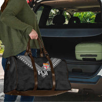 Rugby Fiji Travel Bag Fijian Masi Tribal Sporty Style Black Color - Polynesian Pride